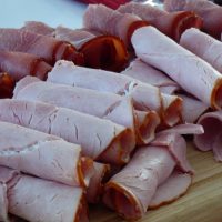 boiled ham, smoked ham, meat plate