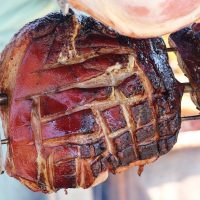 spit roast, roast pork, rotisserie